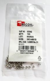 UNC 4-40x1D wire thread inserts (bag of 100)