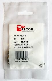 M2.5-0.45x2D Wire Thread Inserts (Bag of 100)