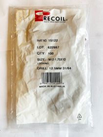 Metric M12-1.75 x 1D Wire Thread Inserts