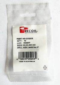 M2.5-0.45x1.5D Wire Thread Inserts (Bag of 10)